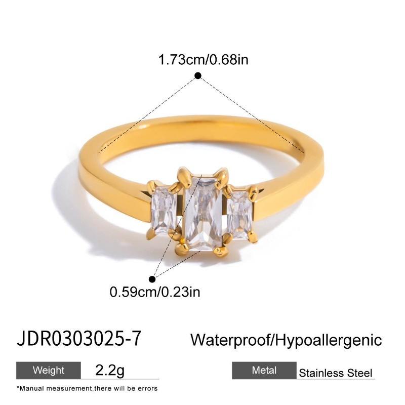 Zirconite Hand Jewelry, Small Sugar-shaped Ring, Titanium Steel Jewelry, Women's Light Luxury Stainless Steel
