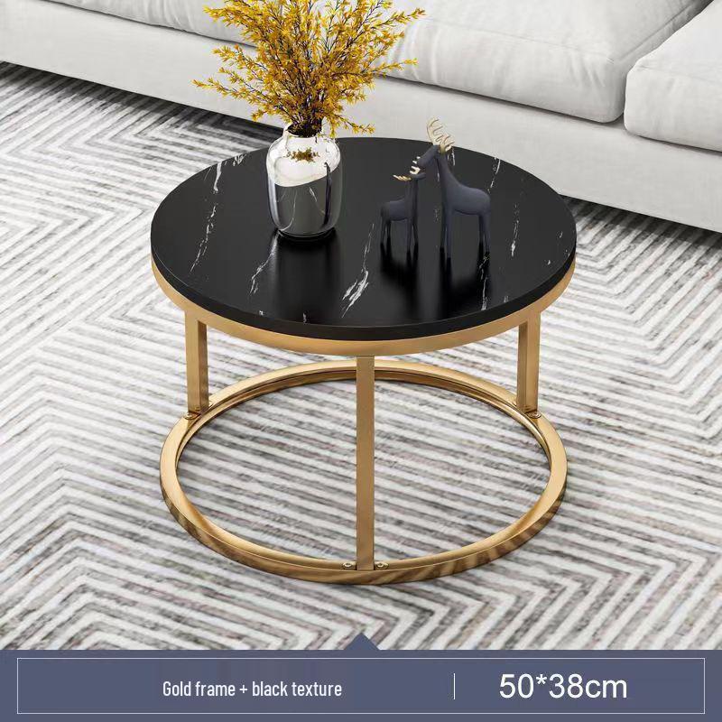 Modern Round Coffee Table - Simple Nordic Design for Living Room or Balcony