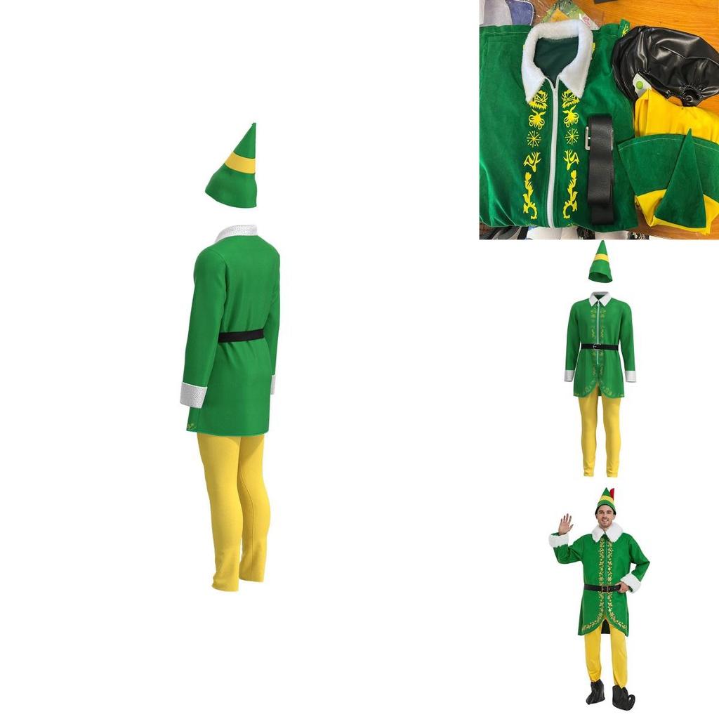 Halloween Elfen Cosplay Kostüm Outfits für Männer Perfekt für Weihnachten und Themenpartys