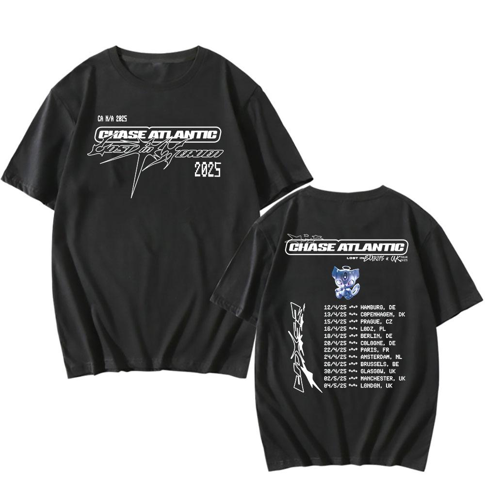 Band CHASE ATLANTIC Tour 2025 T-Shirt Sommer Baumwolle Kurzarm T-Shirts Grafikdruck T-Shirts Männer Frauen Kleidung
