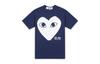 CDG Play T Shirt Unisex Marine Blue AZ-T180-051-1
