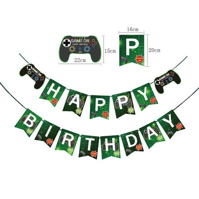 Copyright Game Party Decoration Happy Birthday Banner Door Hanging Door Curtain Customization