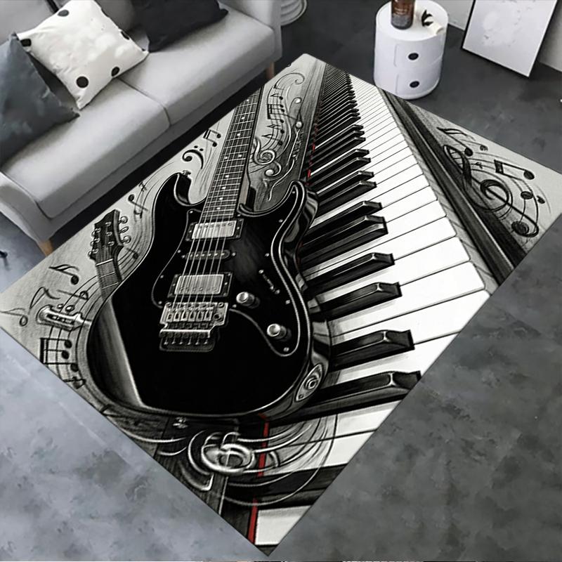2025 New Guitar Music Carpet Rug for Living Room Bedroom Home Sofa Decoration,Kids play Non-slip Floor Mat12