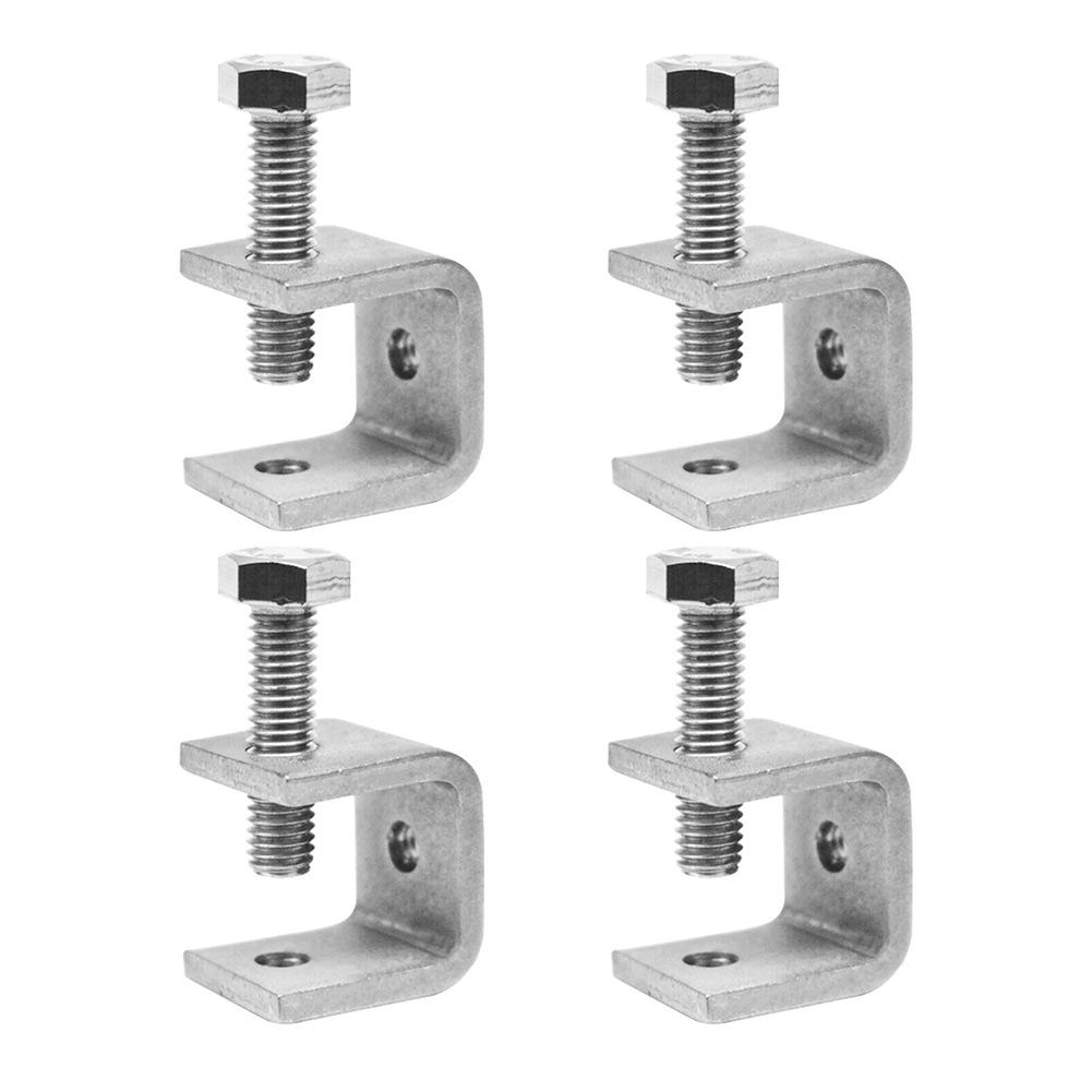 Silver C-clamp Jaw Stainless Steel Table Bracket 0-20mm