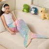 Mermaid Tail Blanket Glow-in-the-Dark Sleeping Blanket Plush Throw Blanket Sleeping Bag