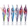 6Pcs Luminous Squid Jigs Hook Fishing Lures Baits Hard Artificial Shrimp Baits with Hook Hard Night Fishing Baits