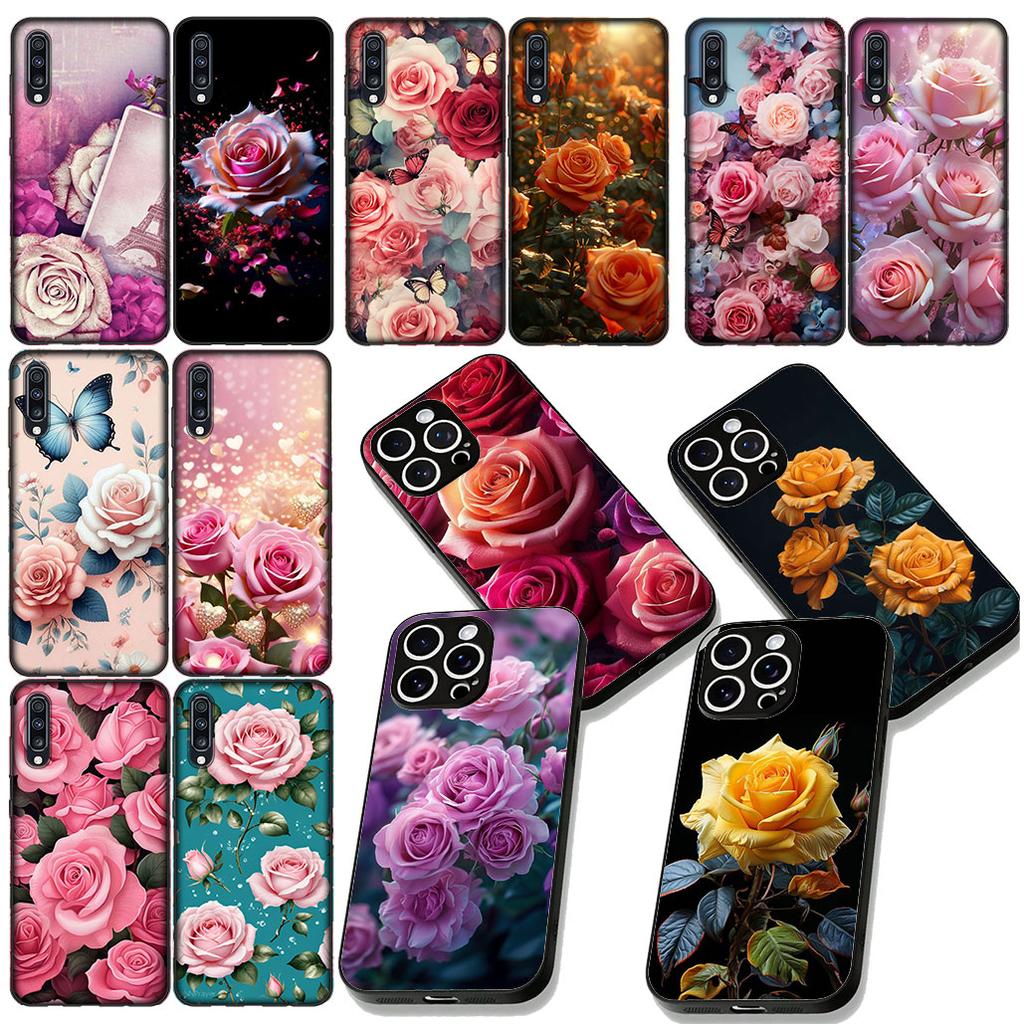 Red Rose Flower Gift Phone Case for Xiaomi Redmi Note 12 11 10 A3 Pro 10A 10C 12C Note12 5G Cover Casing