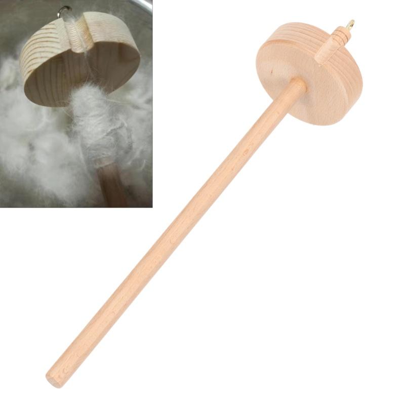 Yarn Making Spindle Fade Resistant Comfortable Hand Feel DIY Wooden Yarn Spinner Drop Spindle