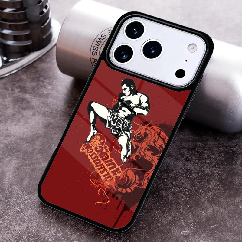 Muay Thai Phone Case for iPhone 17 16 15 Pro Max Air 14 13 12 11 Plus Shockproof Capa Cover
