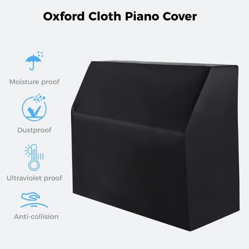 Protective Piano Protectors Cover For Upright Pianos Water Resistant Moistureproof Sunlight Protection Heavy Duty Fabric