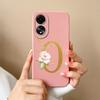 Case For Oppo Reno 6 7 8 Pro+ Lite 8T 10 Pro Cover Fashion Shockproof Flower Letters Phone Bags Matte Soft Liquid Silicone Couple Case For Oppo Bumper