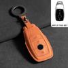 Étui Porte-Clés de Voiture en Cuir Daim pour Mercedes Benz Classe E W213 W205 E200 E260 E300 E320 AMG CLA 2018 2019 2020 Coque de Télécommande SL6
