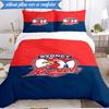3PCS Sydney Roosters Team Spirit Bedding Set 2D Printing (Includes 1 Duvet Cover + 2 Pillowcases Coreless), Bedroom decor,Fan Gift