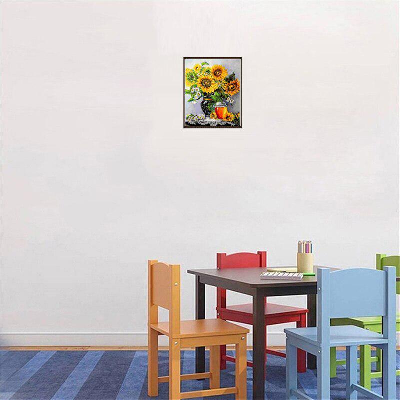 DIY 5D Diamond Painting Sunflower Diamond Embroidery Flower Full Round Drill Cross Stitch