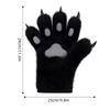 Stylish Plush Animal Paws Gloves Soft Faux Fursuit Cosplay Accessory Unisex Multi Color