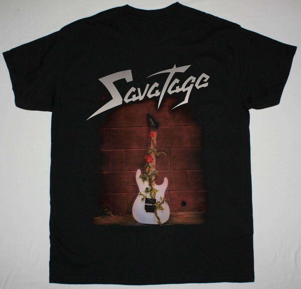 Gitaar Savatage Van De Dungeons Naar De Straten Zwart T-shirt Maat S -4XL Unisex T-shirt