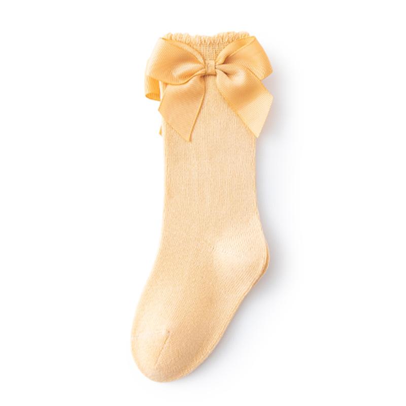 Baby Accessories New Girls' Socks Spring Summer Bow Princess Mother Kids Socks  Korean Children's Cotton Floor Socks