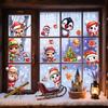 9 Sheets/Set Christmas Window Cling Removable Waterproof PVC Winter Merry Christmas Static Glass Sticker Holiday Party Decoration Decal