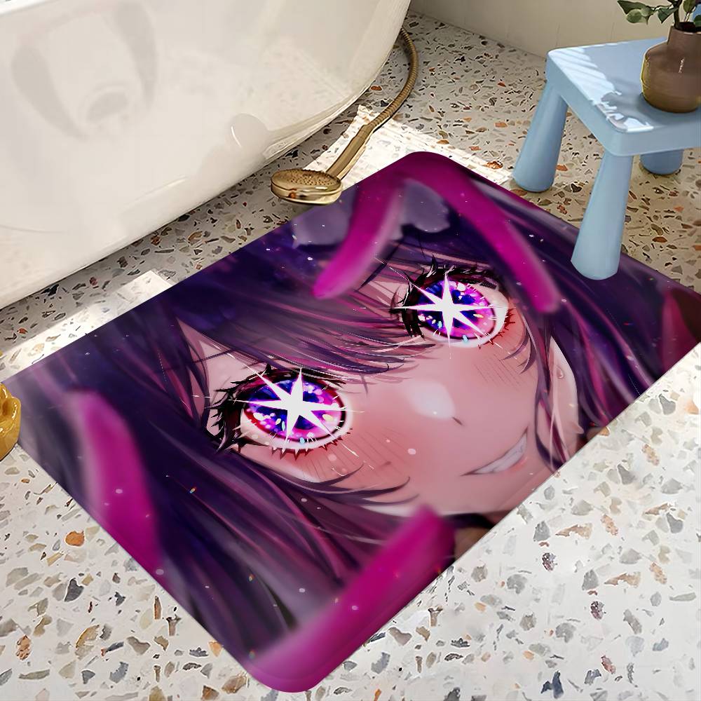 OSHI NO KO CARTOON GIRL Bath Mat Kids Room Bedroom Decoration Balcony Anti-Slip Doormat Living Room Alfombra