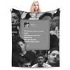 Supernatural Dean Winchester Flannel Blanket Autumn Warm Soft Bedding Throws Bedroom Novelty Bedspread Sofa Bed Cover