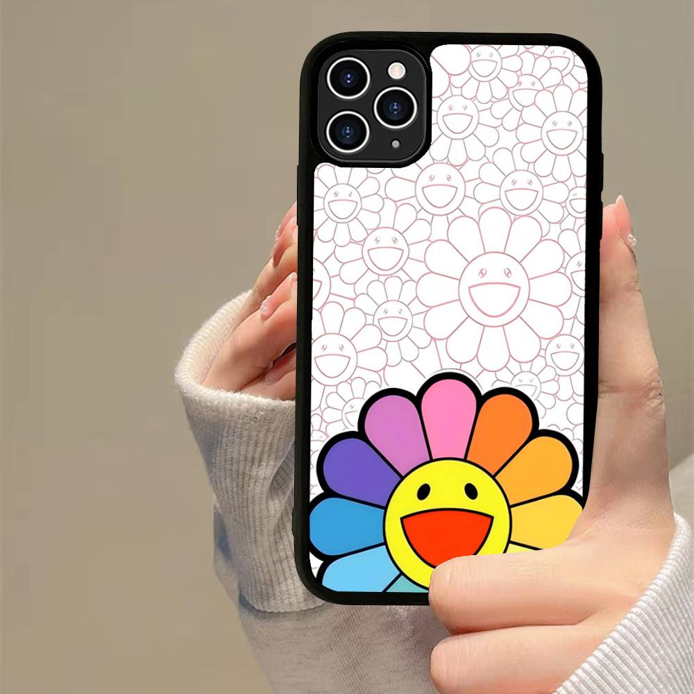 Artiste Japonais M-murakami T-takash Art Coloré PC+TPU Coque de Téléphone Pour iPhone 11 12 13 14 15 16 17 Plus Pro Max Cover