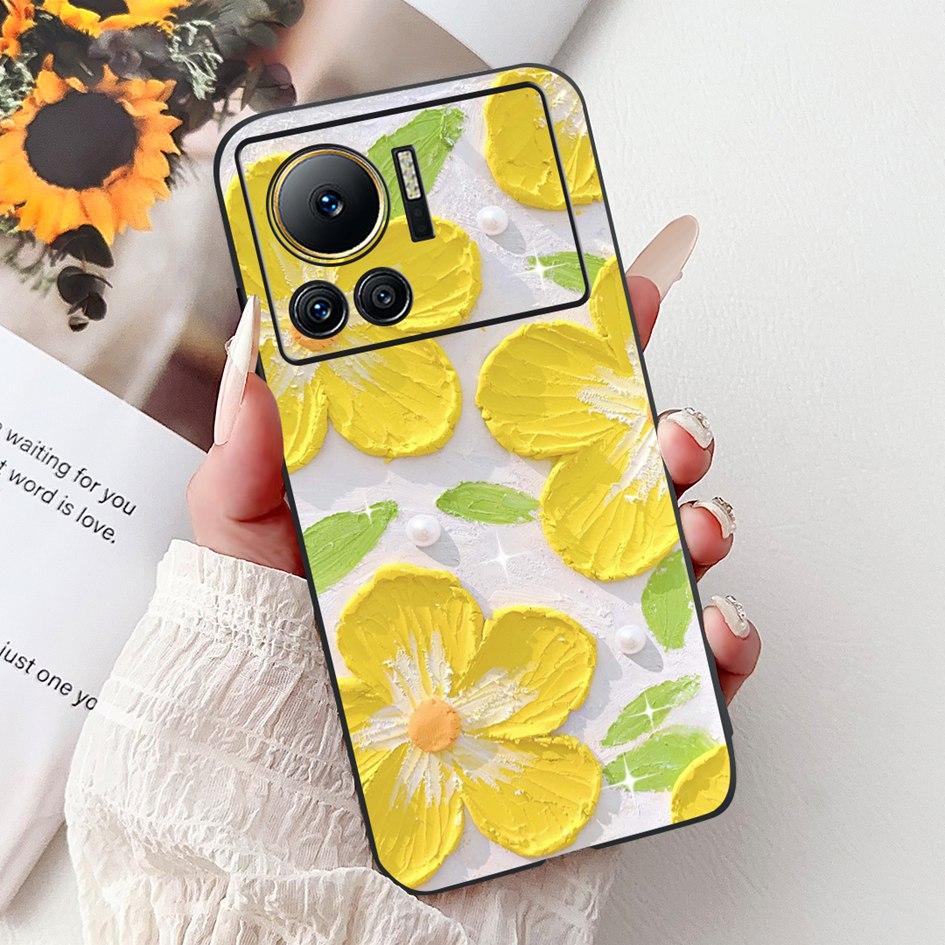 For Infinix Note 12 VIP Case X672 Cover New Stylish Flower Butterfly Soft Silicone Phone Cover For Infinix Note 12i X6819 Bumper