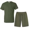 Men's Summer Sports Casual Set: T-Shirt & Shorts for Fitness & Running