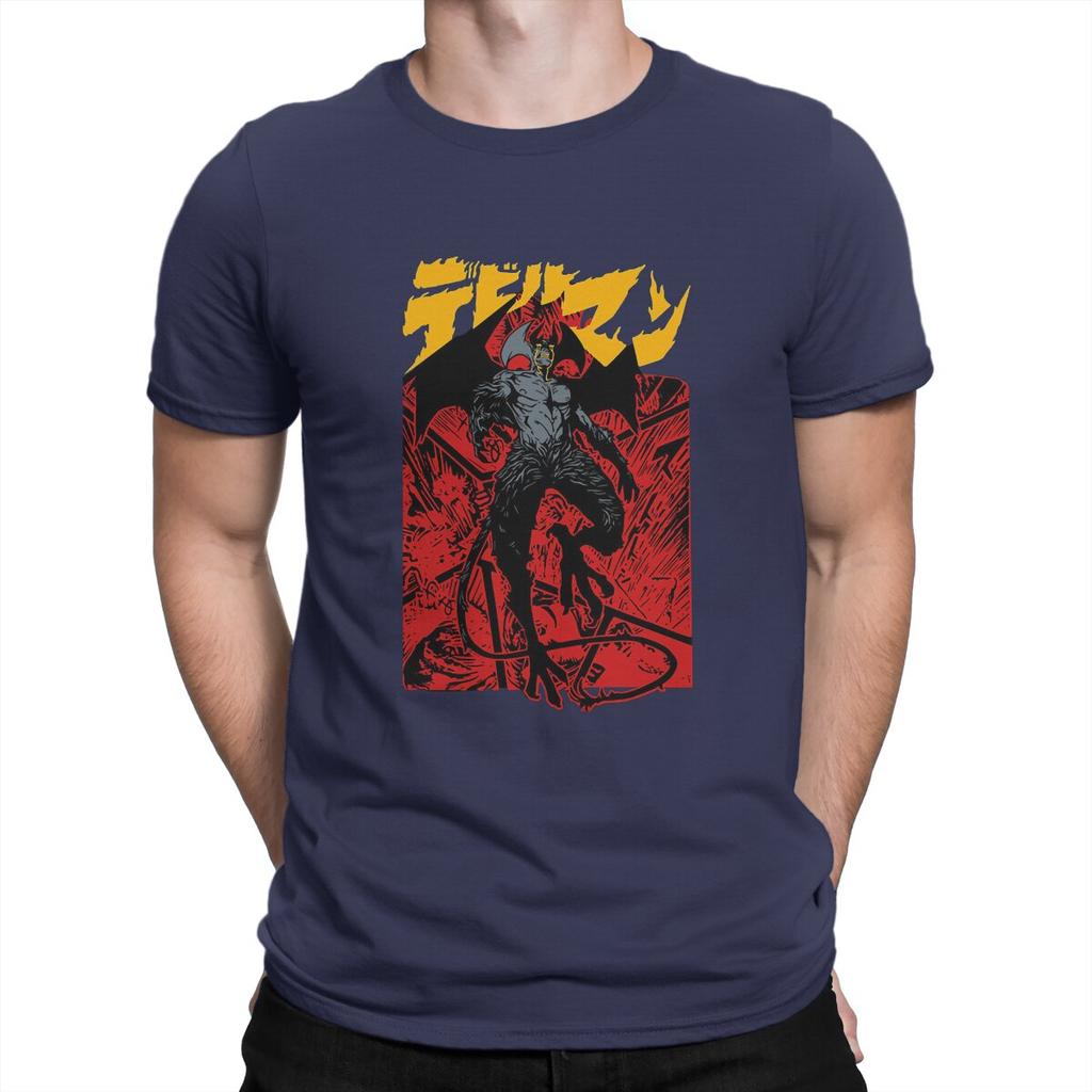 Kreatywny T-shirt Devilman Crybaby dla Mężczyzn Japońska Animacja Sieciowa Podstawowy T-shirt z Dekoltem Wyróżniający się Prezent Ubrania Odzież Outdoor