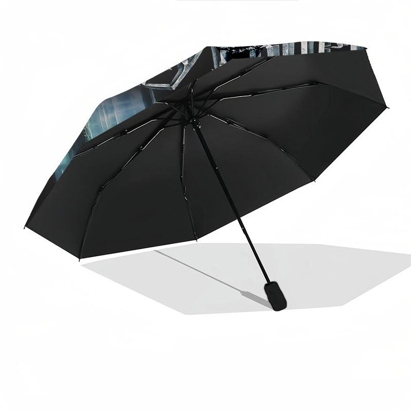1pc Harry Potter and the Prisoner of Azkaban Automatic Folding Umbrella - Compact 8-Rib Design, Durable Plastic & Iron1153L