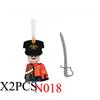 Middeleeuwse Napoleontische Oorlog Soldaat Figuren Militair MOC Bouwsteen Ridders Britse Franse Fuselier Geweren Wapen Kinder Speelgoed B08