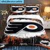 Flyers Hockey Team 3-teiliges Bettwäsche-Set, Ideal für 1 Bettbezug und 2 Kissenbezüge, Perfekt als Fan-Geschenk, Ideal für Schlafzimmer, Wohnheim