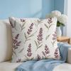 Lavender Flowers Cushion Cover Short Plush Soft DoubleSided Printing Pillow Case Cozy Sofa Bedroom Home Decor Gift