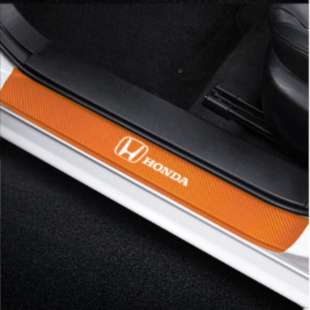 Car Door Sill Carbon Fiber Sticker Threshold Side Anti Scratch Tape Waterproof For Honda Civic Accord CRV HRV Fit Jazz City Jade RF6