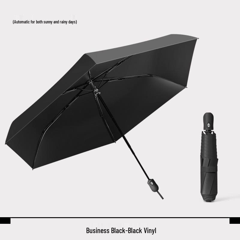 Ultra-Light Automatic Non-Folding 3-Fold Sun & Rain Umbrella with UV Protection - Unisex