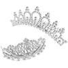 HUAZONTOM Tiara Haar-Set aus 2 Mini-Tiaras, perfekt für Brautfrisuren und funkelndes Kinderzubehör, Kronen, Mädchen, Kindertag,