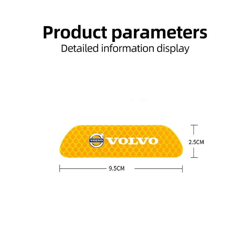 Car Door Reflective Sticker Night Light Warning Decal For Volvo XC90 V90 V60 XC60 V40 S80 S60 S90 C40 XC40 V70 XC70 C30 C70 EX90 FE3