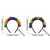 Colorful Mardi Gras Headband Features Green Yellow Colorful Charm Headwear for Prom and Party Comfortable