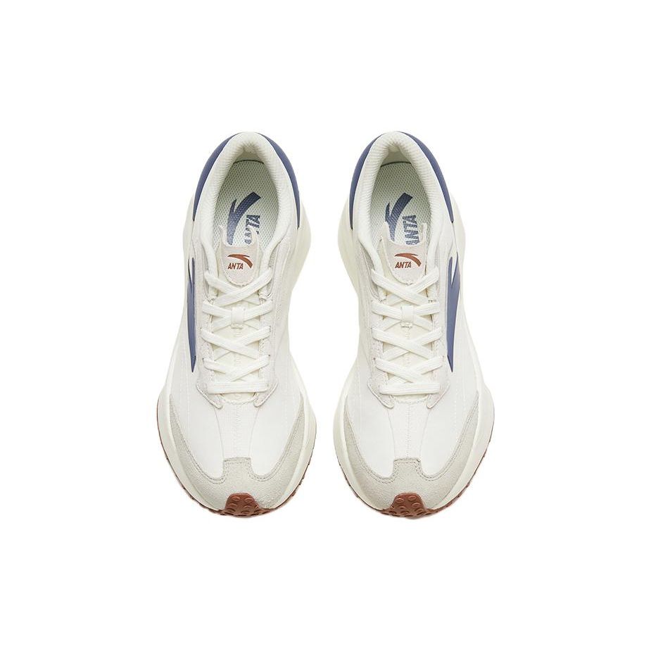 Anta Life Series Ice Sugar 3 Shock Absorption Non-Slip Wear-Resistant Low-Top Sports Casual Shoes Men Shoes White Gray Blue 912328856-1