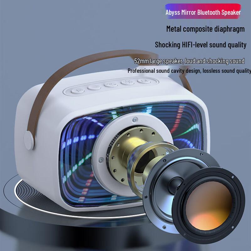 Hot Sale Abyss Bluetooth Speaker: Suspended Feel with Lights, Portable Outdoor & Home, High-Quality Sound, Heavy Bass, W20 Space Capsule.