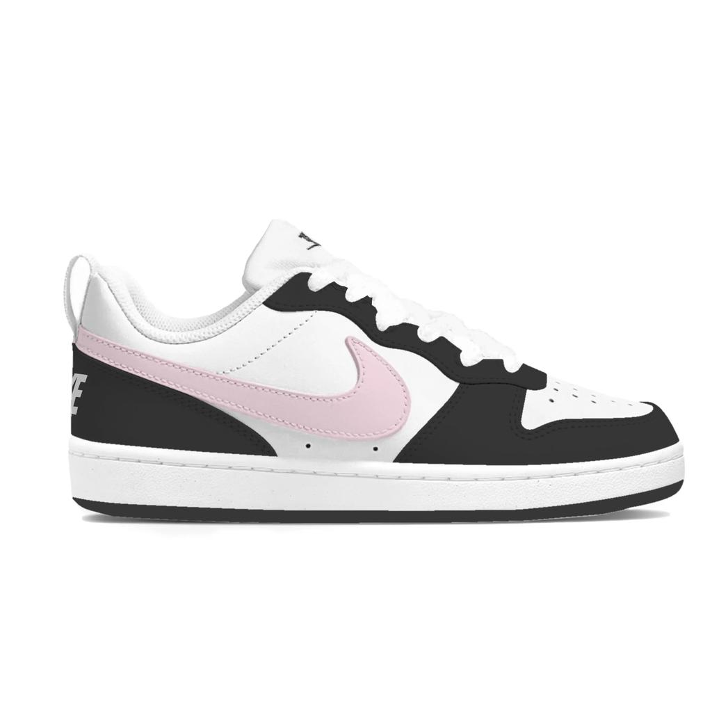 Nike Court Borough Black Pink Meow Low Top Skateboard Shoes Women's Pink Black Dv5456-111(Team1121-)