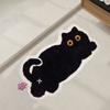 Black Cat Cat Shaped Floor Mat Non-Slip Floor Rugs Home Decoration Floor Carpet Household
