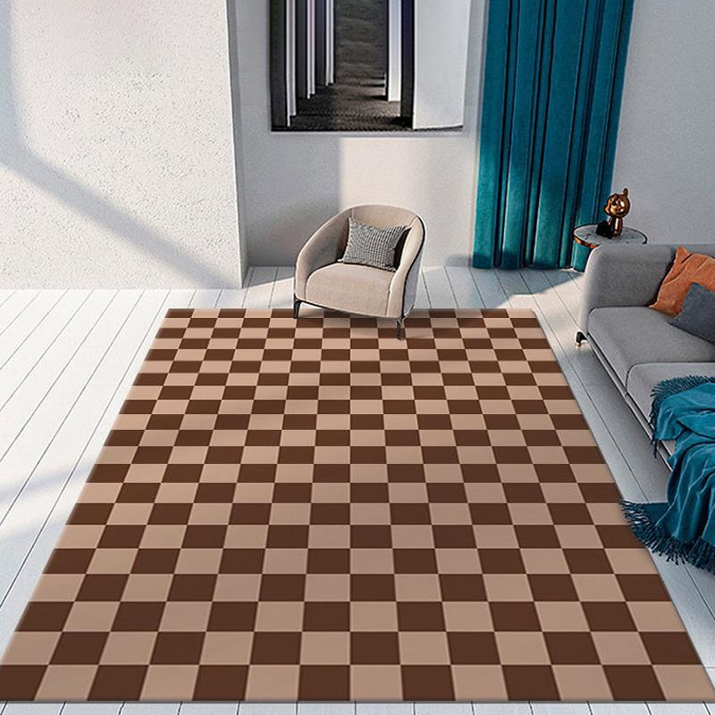 Checkerboard Plaid Carpets Washable Rug Large Floor Mats for Living Room Bedroom Home Decor
