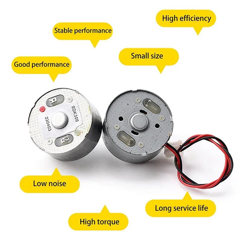 RF-300C Mini 300 Motor DC 1.5V -6V 7000RPM Micro 24.4MM Round Spindle Motor Low Current DIY Solar Power Fan Hobby Toy Model