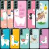 Cartoon Lama Handyhülle Für Samsung Galaxy A12 A22 A32 A42 A52 A72 A54 A34 A24 A14 A73 A53 A33 A23 A13 5G F52 F62 Cover Shell C