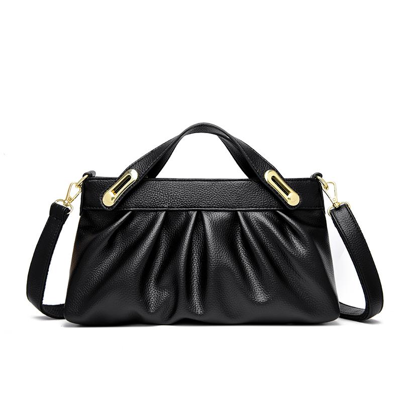 New Women's Soft Leather Handbag Elegant Underarm Single Shoulder Banquet Bag Women's Leather Single Shoulder Bag