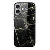Glas Hülle Für iphone 16 Plus 16Plus Hülle Gehärtetes Glas Harte Rückseite Hülle Für iphone 16 Plus Handyhülle Weiches TPU Schwarzer Stoßfänger
