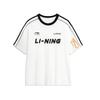 Li Ning Sports Fashion Series Lucky Spring Summer American Comfortable Casual Short Sleeve T-Shirt Unisex Tops White AHSU657-1(TEAM702-3.4.25}