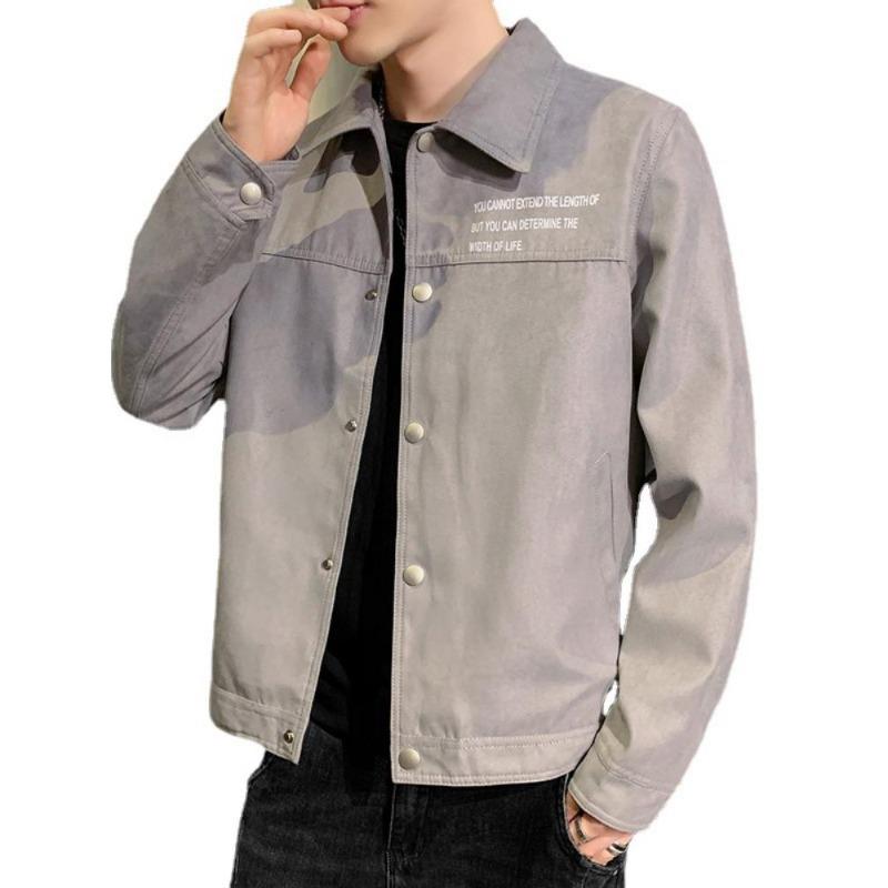 Frühling und Herbst Neues Produkt Herren Wärmende Langarm Schwarze Arbeitsjacke Mantel Herren Locker Revers Jacke Mantel