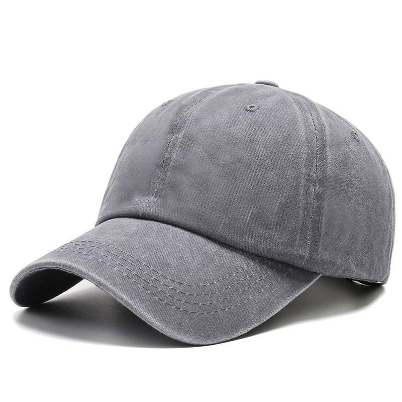 Retro Cotton Baseball Hat With Curved Brim And Adjustable Strap For Autumn And Spring Use
