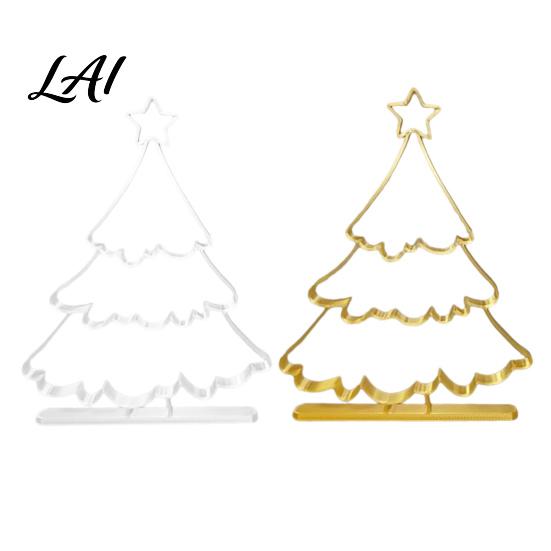 Elegant Showcase Display Items 3D Printed Hollow Christmas Tree Ornament Modern Minimalist Festive Home Holiday Accents Sculpture Decorative